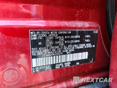Zdjęcie 14 z 14 samochodu: 2021 TOYOTA VENZA LE VIN:JTEAAAAH0MJ020675 - miniatura