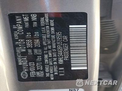 Zdjęcie 12 z 12 samochodu: 2023 HYUNDAI ELANTRA SEL VIN:KMHLS4AG8PU519595 - miniatura