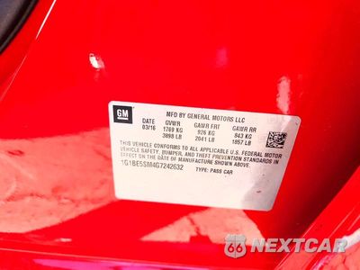 Zdjęcie 12 z 12 samochodu: 2016 CHEVROLET CRUZE LT VIN:1G1BE5SM4G7242632 - miniatura