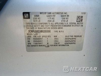 Zdjęcie 13 z 13 samochodu: 2011 CHEVROLET EQUINOX LTZ VIN:2CNFLGEC9B6285090 - miniatura