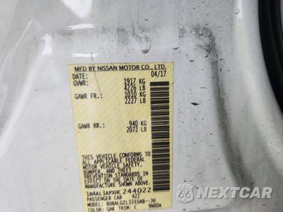 Zdjęcie 12 z 12 samochodu: 2017 NISSAN ALTIMA 2.5 S VIN:1N4AL3APXHC244022 - miniatura