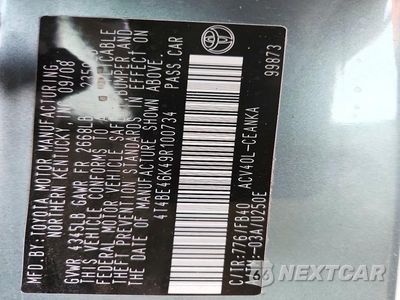 Zdjęcie 13 z 13 samochodu: 2009 TOYOTA CAMRY LE VIN:4T4BE46K49R100734 - miniatura