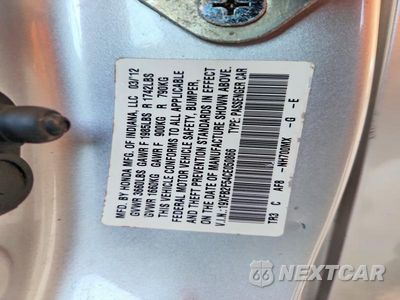Zdjęcie 13 z 13 samochodu: 2012 HONDA CIVIC LX VIN:19XFB2F54CE050866 - miniatura