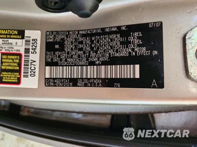 Zdjęcie 13 z 13 samochodu: 2007 TOYOTA SIENNA LE 7-PASSENGER VIN:5TDZK23C27S088852 - miniatura