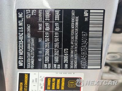 Zdjęcie 13 z 13 samochodu: 2014 MERCEDES-BENZ ML 350 VIN:4JGDA5JB7EA340187 - miniatura