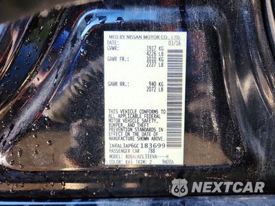 Zdjęcie 13 z 13 samochodu: 2016 NISSAN ALTIMA 2.5 SR VIN:1N4AL3AP6GC183699 - miniatura