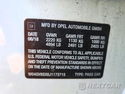 Zdjęcie 13 z 13 samochodu: 2018 BUICK REGAL TOURX ESSENCE VIN:W04GV8SX6J1173715 - miniatura