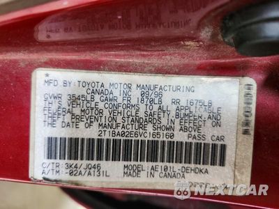 Zdjęcie 12 z 12 samochodu: 1997 TOYOTA COROLLA BASE VIN:2T1BA02E6VC165160 - miniatura