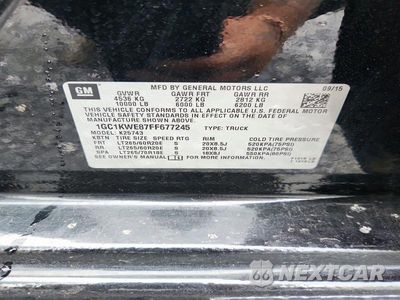 Zdjęcie 12 z 12 samochodu: 2015 CHEVROLET SILVERADO K2500 HEAVY DUTY LTZ VIN:1GC1KWE87FF677245 - miniatura