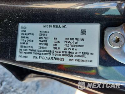 Zdjęcie 12 z 12 samochodu: 2025 TESLA MODEL 3 VIN:5YJ3E1EA7SF018828 - miniatura
