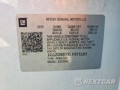 Zdjęcie 13 z 13 samochodu: 2020 CHEVROLET MALIBU LT VIN:1G1ZD5STXLF071183 - miniatura