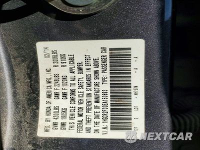 Zdjęcie 12 z 12 samochodu: 2014 HONDA ACCORD LX VIN:1HGCR2F30EA150693 - miniatura