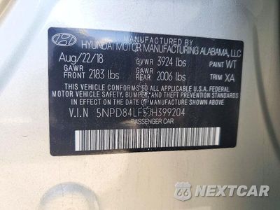 Zdjęcie 12 z 12 samochodu: 2018 HYUNDAI ELANTRA VALUE EDITION VIN:5NPD84LF5JH399204 - miniatura