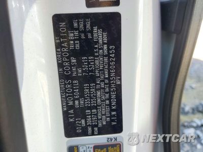Zdjęcie 14 z 14 samochodu: 2022 KIA CARNIVAL SX PRESTIGE VIN:KNDNE5H35N6062453 - miniatura