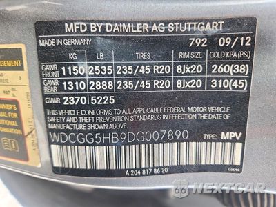 Zdjęcie 13 z 13 samochodu: 2013 MERCEDES-BENZ GLK 350 VIN:WDCGG5HB9DG007890 - miniatura