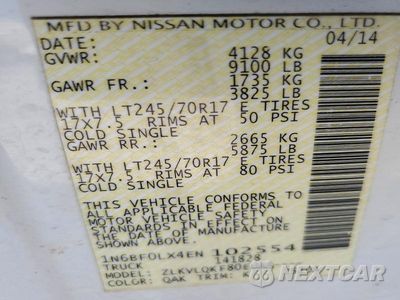 Zdjęcie 12 z 12 samochodu: 2014 NISSAN NV 2500 VIN:1N6BF0LX4EN102554 - miniatura