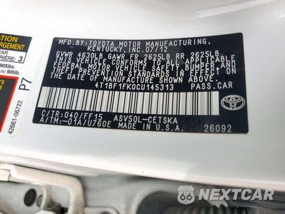 Zdjęcie 12 z 12 samochodu: 2012 TOYOTA CAMRY SE VIN:4T1BF1FK0CU145313 - miniatura