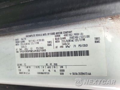 Zdjęcie 12 z 12 samochodu: 2018 FORD TRANSIT T-250 VIN:1FDYR5PM1JKB21085 - miniatura