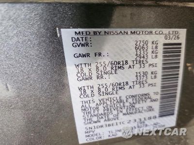Zdjęcie 14 z 14 samochodu: 2026 NISSAN PATHFINDER SV VIN:5N1DR3BE1TC233188 - miniatura