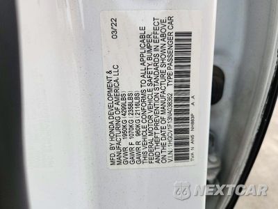 Zdjęcie 12 z 12 samochodu: 2022 HONDA ACCORD LX VIN:1HGCV1F13NA038362 - miniatura