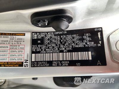 Zdjęcie 13 z 13 samochodu: 2008 TOYOTA 4RUNNER SPORT EDITION VIN:JTEBU14RX8K035362 - miniatura