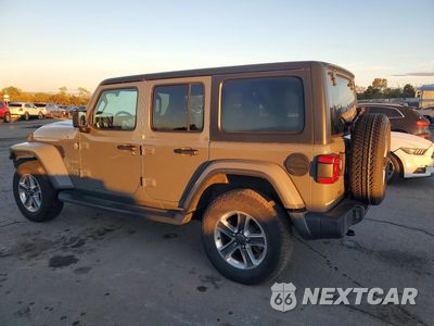 Drugie zdjęcie samochodu z przodu: 2020 JEEP WRANGLER UNLIMITED SAHARA VIN:1C4HJXEN4LW219333 - miniatura