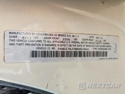 Zdjęcie 12 z 12 samochodu: 2011 VOLKSWAGEN JETTA SE VIN:3VWDZ7AJ7BM357454 - miniatura
