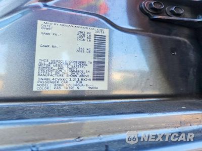Zdjęcie 13 z 13 samochodu: 2019 NISSAN ALTIMA SR VIN:1N4BL4CVXKC121804 - miniatura