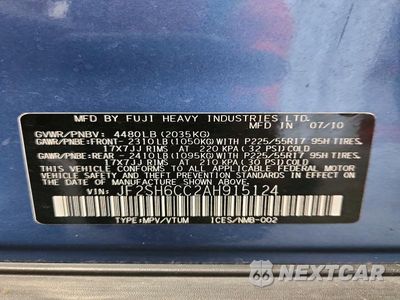 Zdjęcie 13 z 13 samochodu: 2010 SUBARU FORESTER 2.5X PREMIUM VIN:JF2SH6CC2AH915124 - miniatura