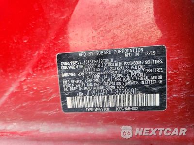Zdjęcie 12 z 12 samochodu: 2020 SUBARU CROSSTREK PREMIUM VIN:JF2GTAEC7L8228891 - miniatura