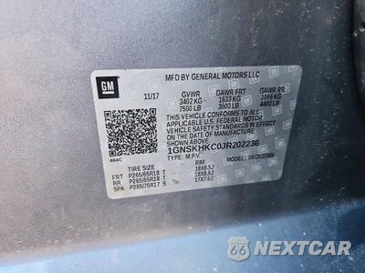 Zdjęcie 13 z 13 samochodu: 2018 CHEVROLET SUBURBAN K1500 LT VIN:1GNSKHKC0JR202236 - miniatura