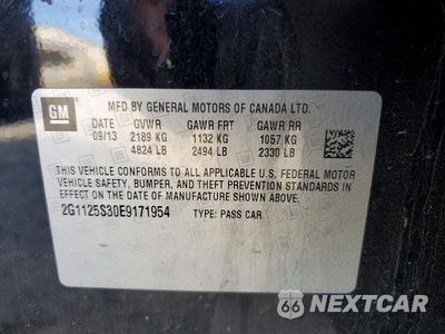 Zdjęcie 13 z 13 samochodu: 2014 CHEVROLET IMPALA LT VIN:2G1125S30E9171954 - miniatura