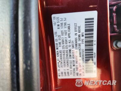 Zdjęcie 12 z 12 samochodu: 2009 HONDA CR-V LX VIN:JHLRE38309C007327 - miniatura