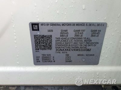Zdjęcie 14 z 14 samochodu: 2021 CHEVROLET EQUINOX LT VIN:3GNAXKEVXMS110382 - miniatura