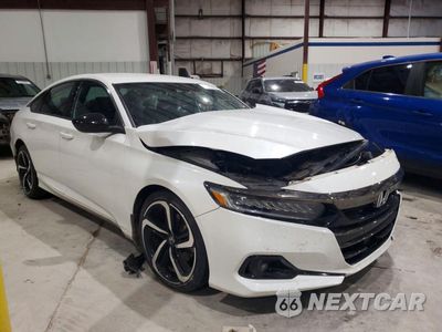 Czwarte zdjęcie samochodu z boku: 2021 HONDA ACCORD SPORT VIN:1HGCV1F34MA109777 - miniatura