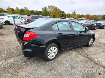 Trzecie zdjęcie samochodu z tyłu: 2012 HONDA CIVIC LX VIN:2HGFB2F57CH313003 - miniatura