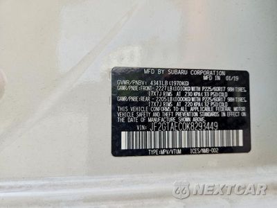 Zdjęcie 12 z 12 samochodu: 2019 SUBARU CROSSTREK PREMIUM VIN:JF2GTAEC0K8293449 - miniatura