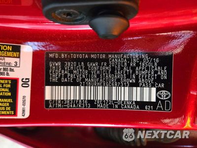 Zdjęcie 13 z 13 samochodu: 2016 TOYOTA COROLLA LE VIN:2T1BURHEXGC687313 - miniatura