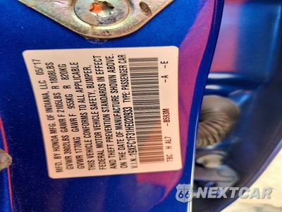 Zdjęcie 12 z 12 samochodu: 2017 HONDA CIVIC EX VIN:19XFC1F31HE020933 - miniatura