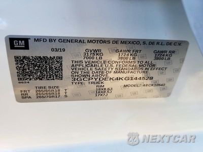 Zdjęcie 13 z 13 samochodu: 2019 CHEVROLET SILVERADO K1500 LT VIN:3GCPYDEK4KG144528 - miniatura