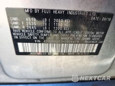 Zdjęcie 12 z 12 samochodu: 2017 SUBARU LEGACY 2.5I VIN:4S3BNAB63H3024479 - miniatura