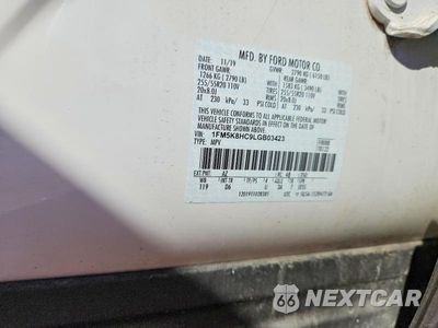 Zdjęcie 13 z 13 samochodu: 2020 FORD EXPLORER PLATINUM VIN:1FM5K8HC9LGB03423 - miniatura