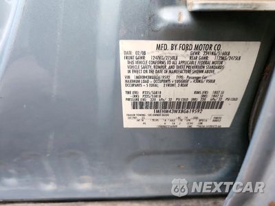 Zdjęcie 12 z 12 samochodu: 2008 MERCURY SABLE PREMIER VIN:1MEHM43WX8G619592 - miniatura