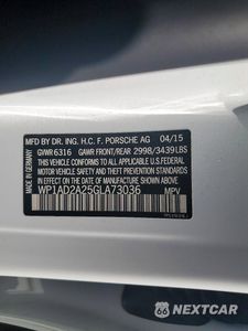 Zdjęcie 13 z 13 samochodu: 2016 PORSCHE CAYENNE GTS VIN:WP1AD2A25GLA73036 - miniatura