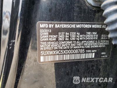 Zdjęcie 13 z 13 samochodu: 2013 BMW X3 XDRIVE28I VIN:5UXWX9C5XD0D08785 - miniatura