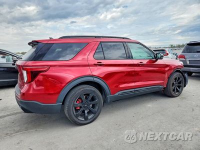 Trzecie zdjęcie samochodu z tyłu: 2022 FORD EXPLORER ST VIN:1FM5K8GC8NGA70435 - miniatura