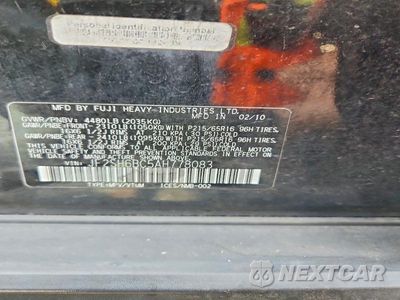 Zdjęcie 13 z 13 samochodu: 2010 SUBARU FORESTER XS VIN:JF2SH6BC5AH778083 - miniatura