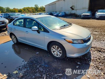 Czwarte zdjęcie samochodu z boku: 2012 HONDA CIVIC LX VIN:2HGFB2F59CH586802 - miniatura