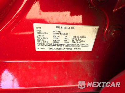 Zdjęcie 14 z 14 samochodu: 2023 TESLA MODEL Y VIN:7SAYGDEF7PF711163 - miniatura