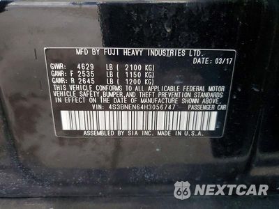 Zdjęcie 13 z 13 samochodu: 2017 SUBARU LEGACY 3.6R LIMITED VIN:4S3BNEN64H3056747 - miniatura